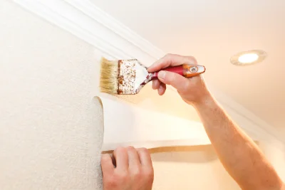 Pose de papier peint à Caullery — revêtements muraux et toiles de verre